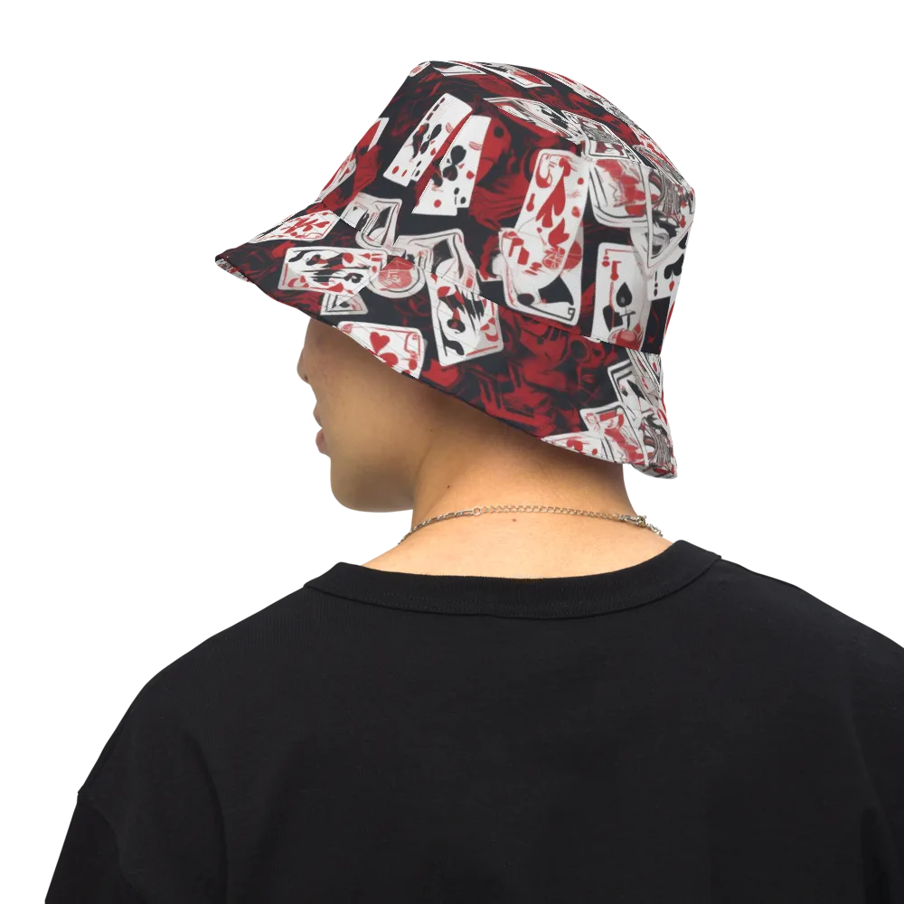 Royal Flush Riot on Reversible Bucket Hat — Back Inside
