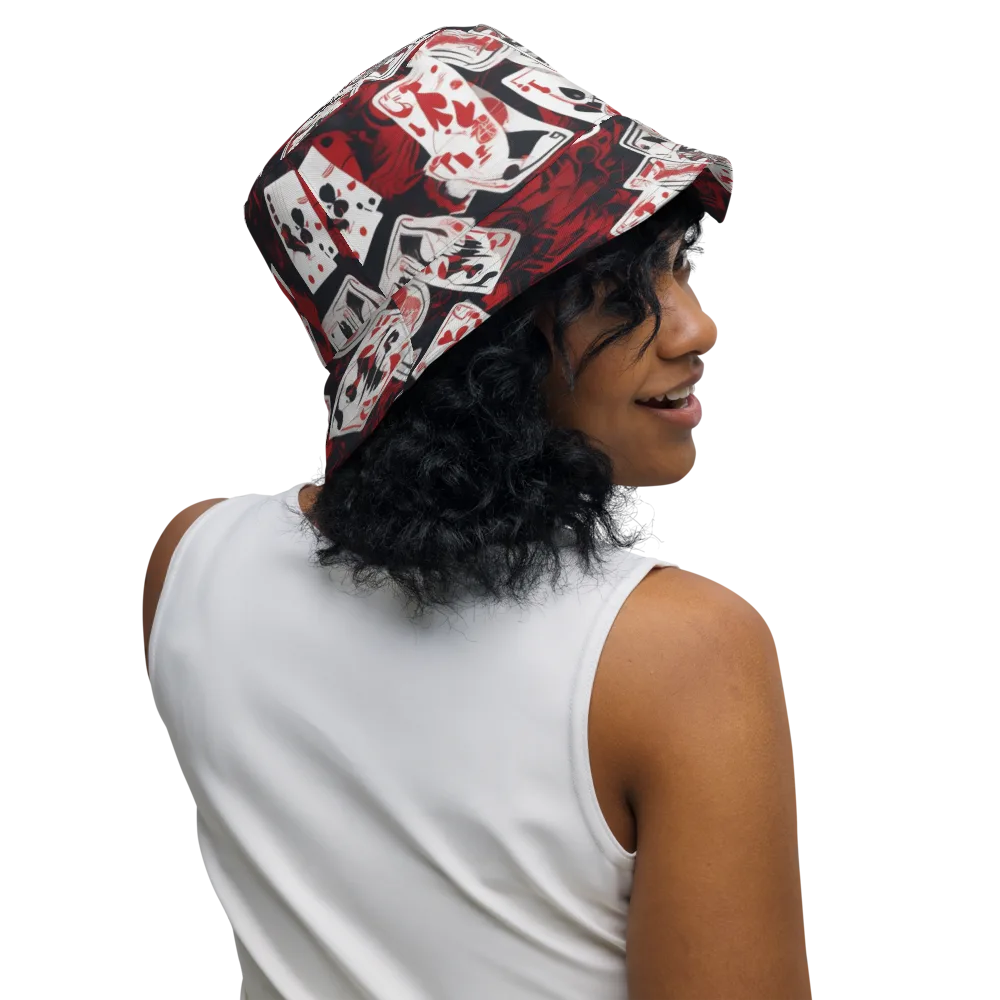 Royal Flush Riot on Reversible Bucket Hat — Right Outside