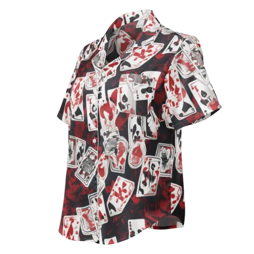 Royal Flush Riot on a Women's Short Sleeve Pajama Top