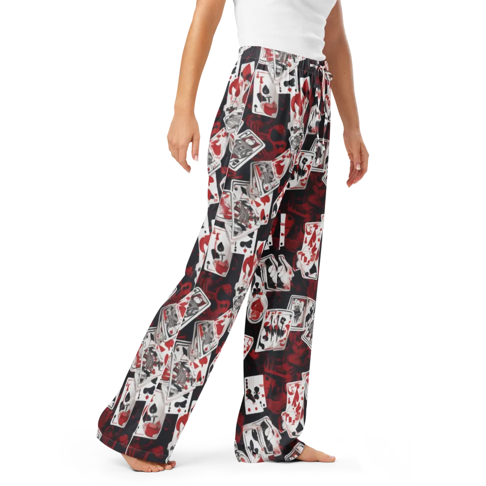 Royal Flush Riot on Women's Pajama Pants — Right Front