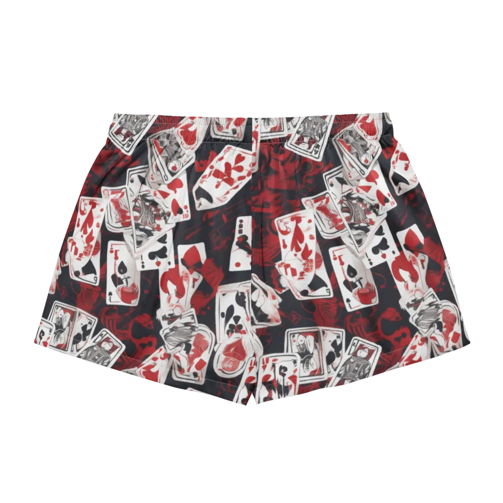Royal Flush Riot on Women's Pajama Shorts — Back