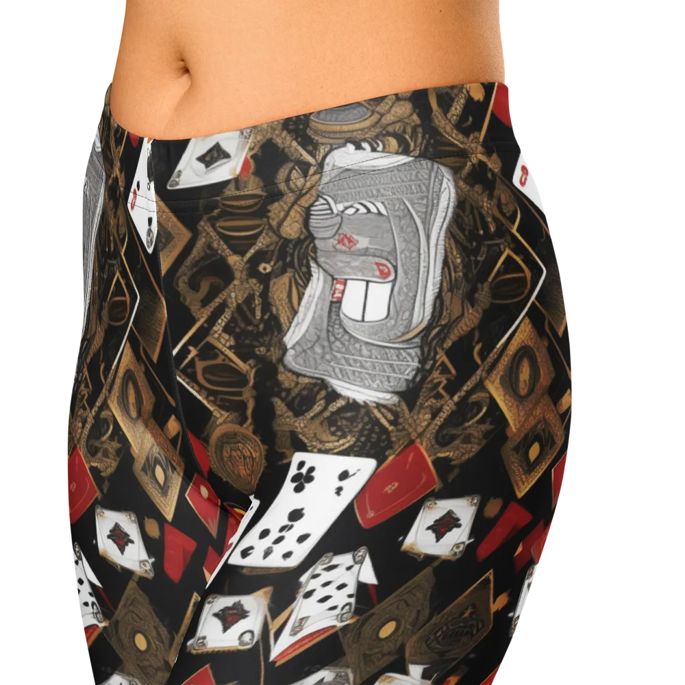 Gilded Gambit on Capri Leggings — Zoomed-in