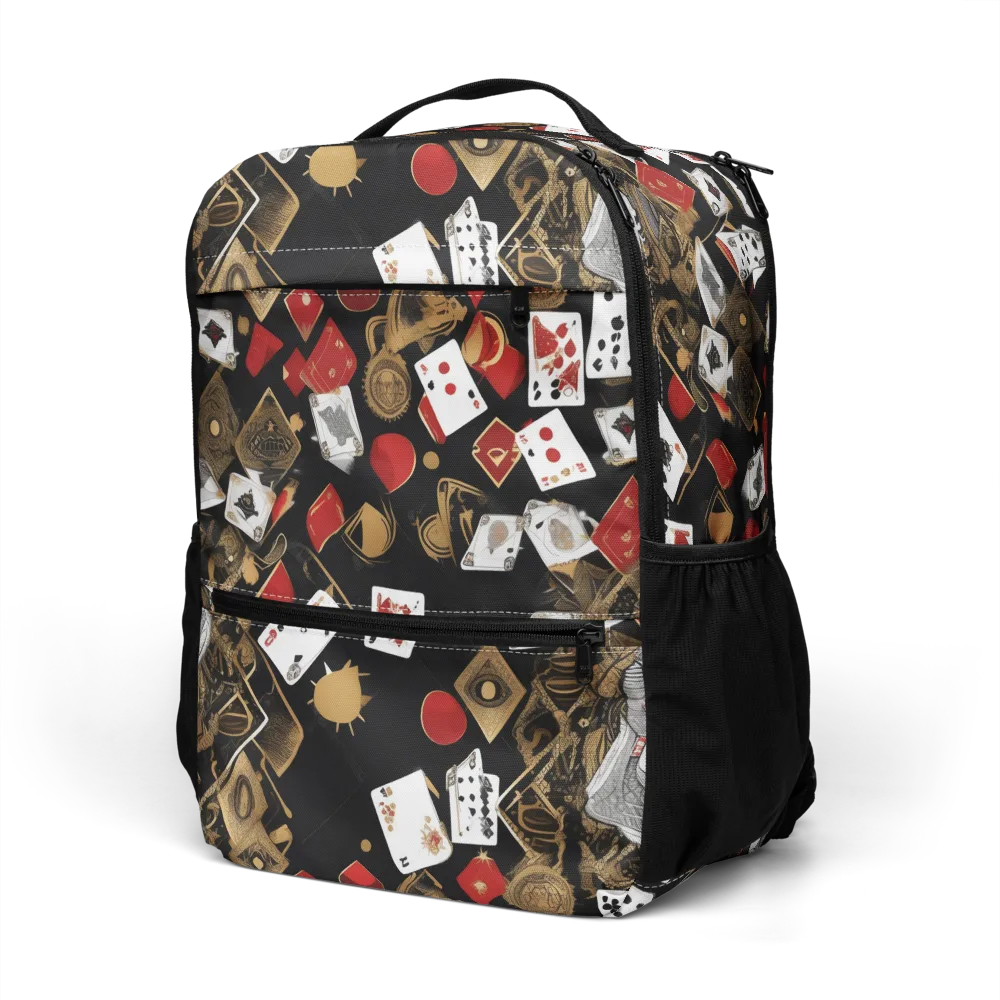 Gilded Gambit on Utility Backpack — Left Front