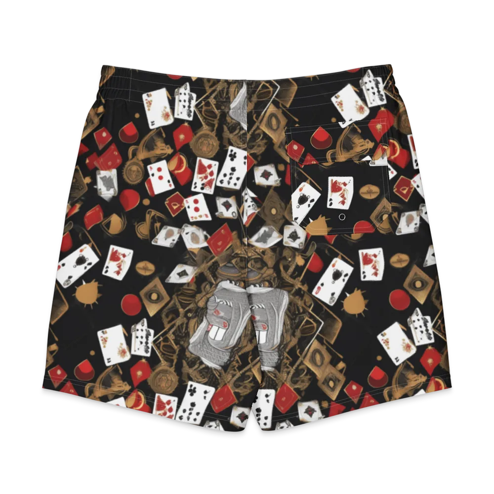 Gilded Gambit on Men's Board Shorts — Back