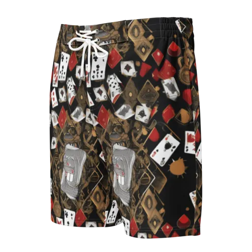 Gilded Gambit on a Men's Board Shorts