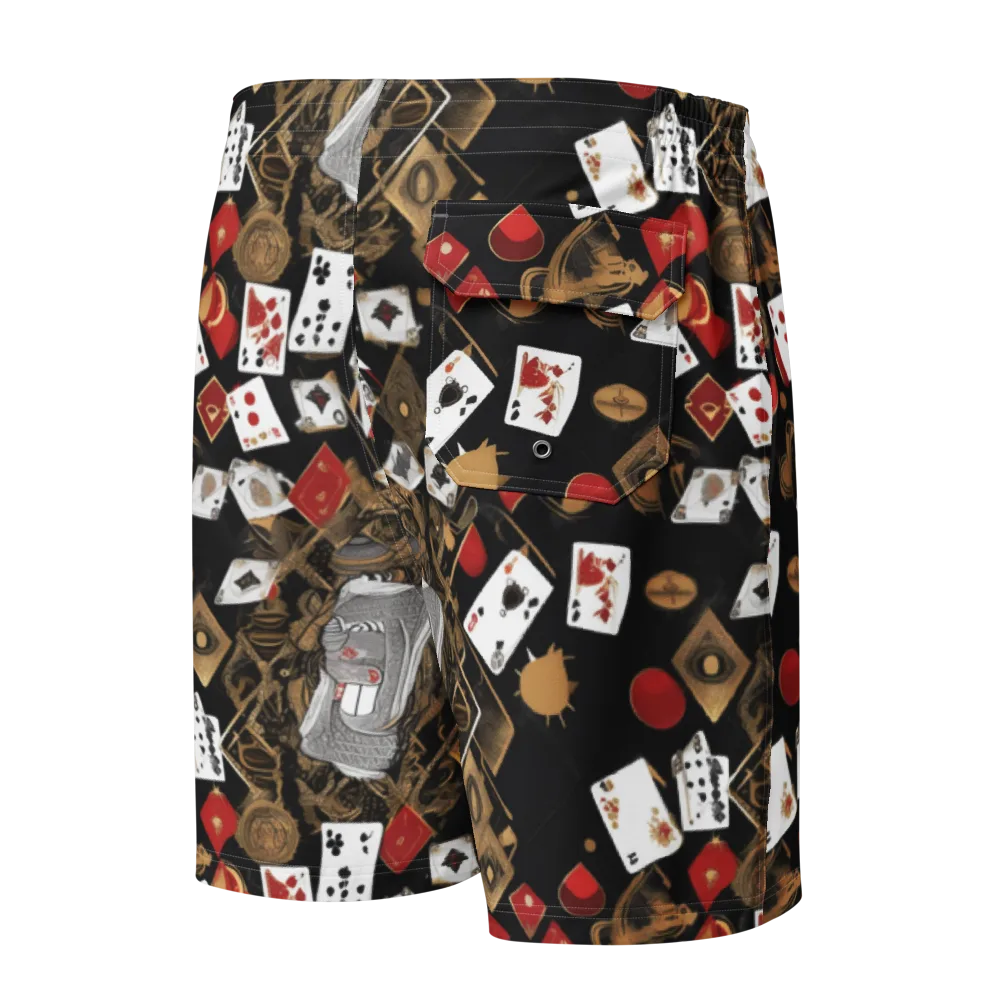 Gilded Gambit on Men's Board Shorts — Back