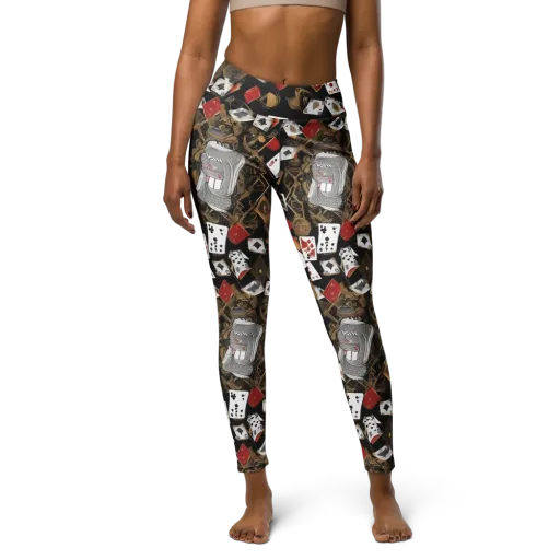 Gilded Gambit on a Yoga Leggings