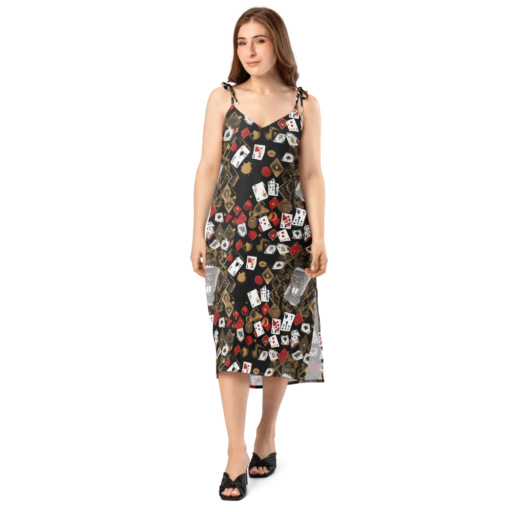 Gilded Gambit on Slip Dress — Front