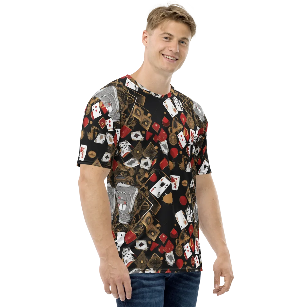 Gilded Gambit on Men's Crew Neck T-Shirt — Right
