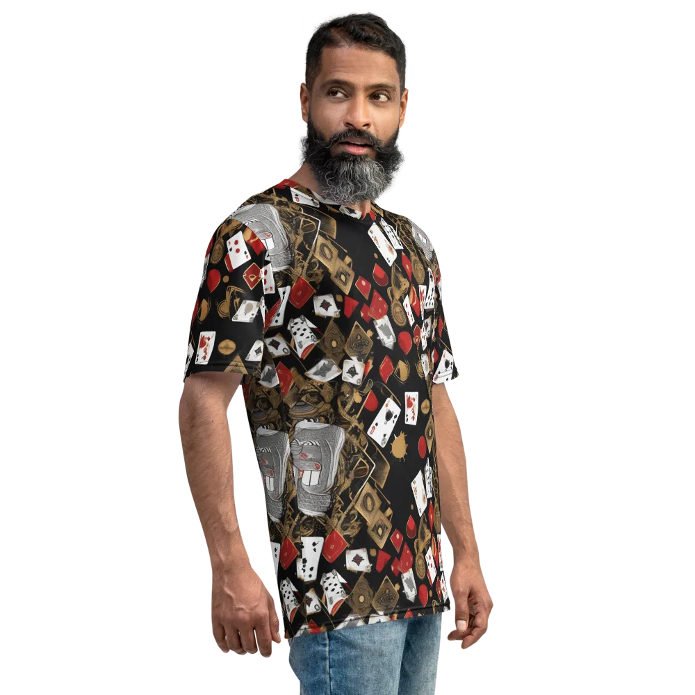 Gilded Gambit on Men's Crew Neck T-Shirt — Right