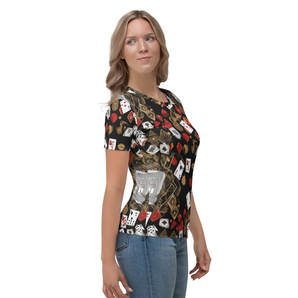 Gilded Gambit on Women's Crew Neck T-Shirt — Right