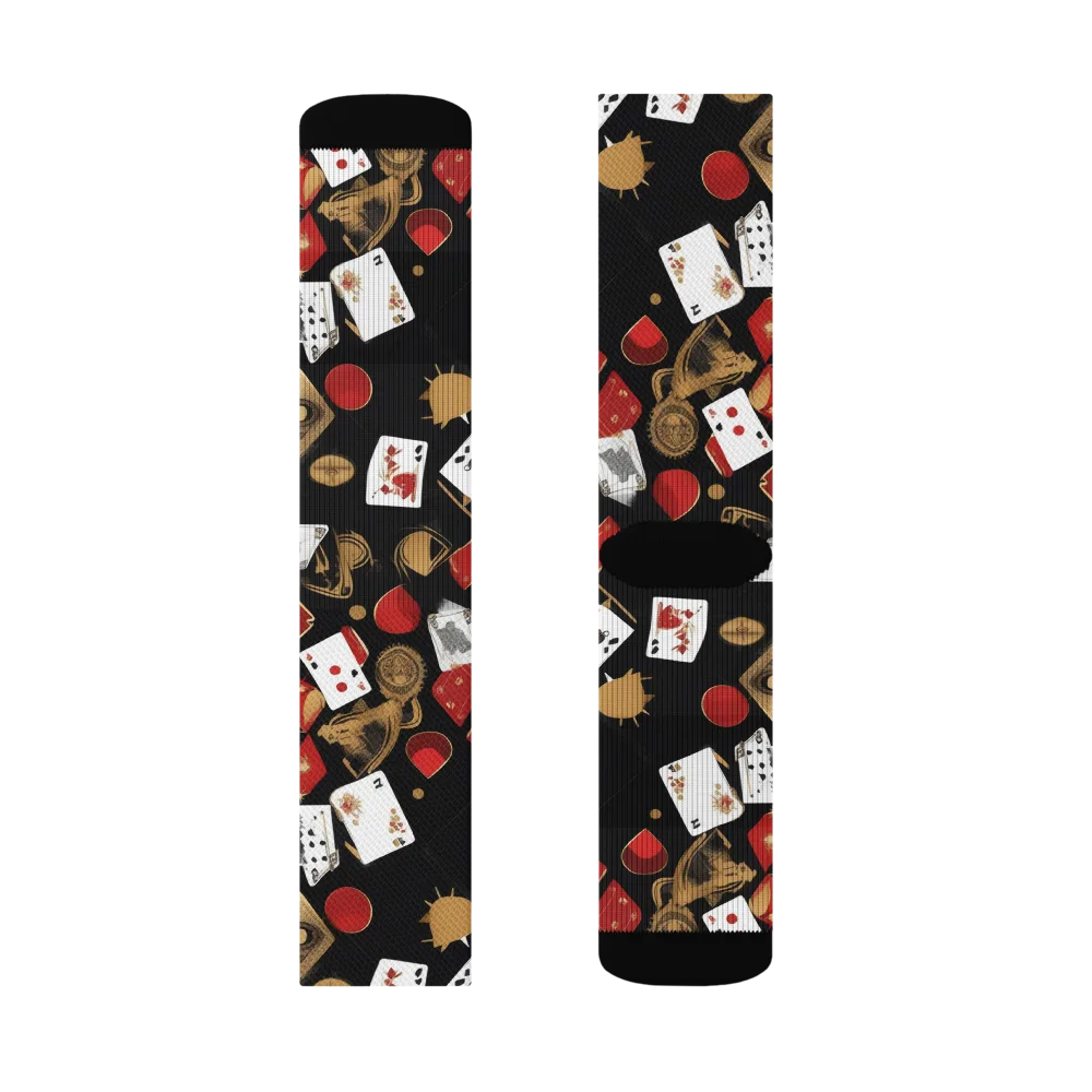 Gilded Gambit on Socks — Right Sock