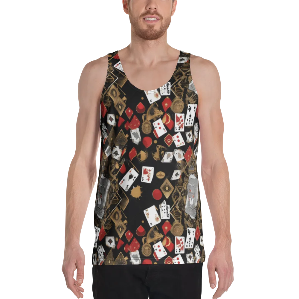 Gilded Gambit on Men's Tank Top — Front