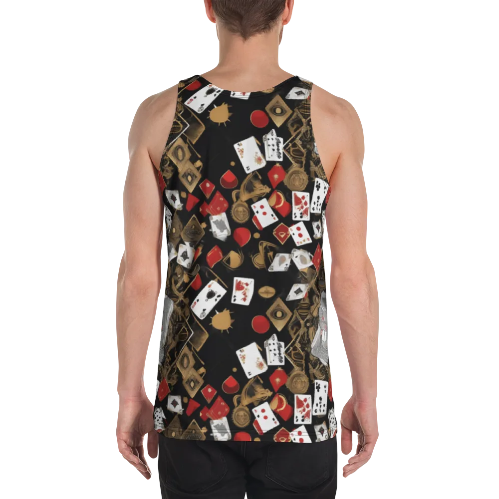 Gilded Gambit on Men's Tank Top — Back