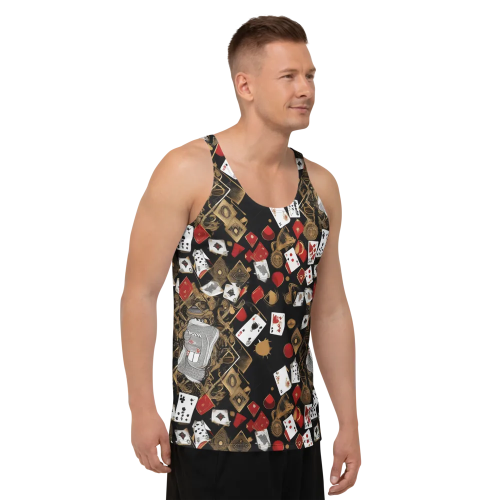 Gilded Gambit on Men's Tank Top — Right Front