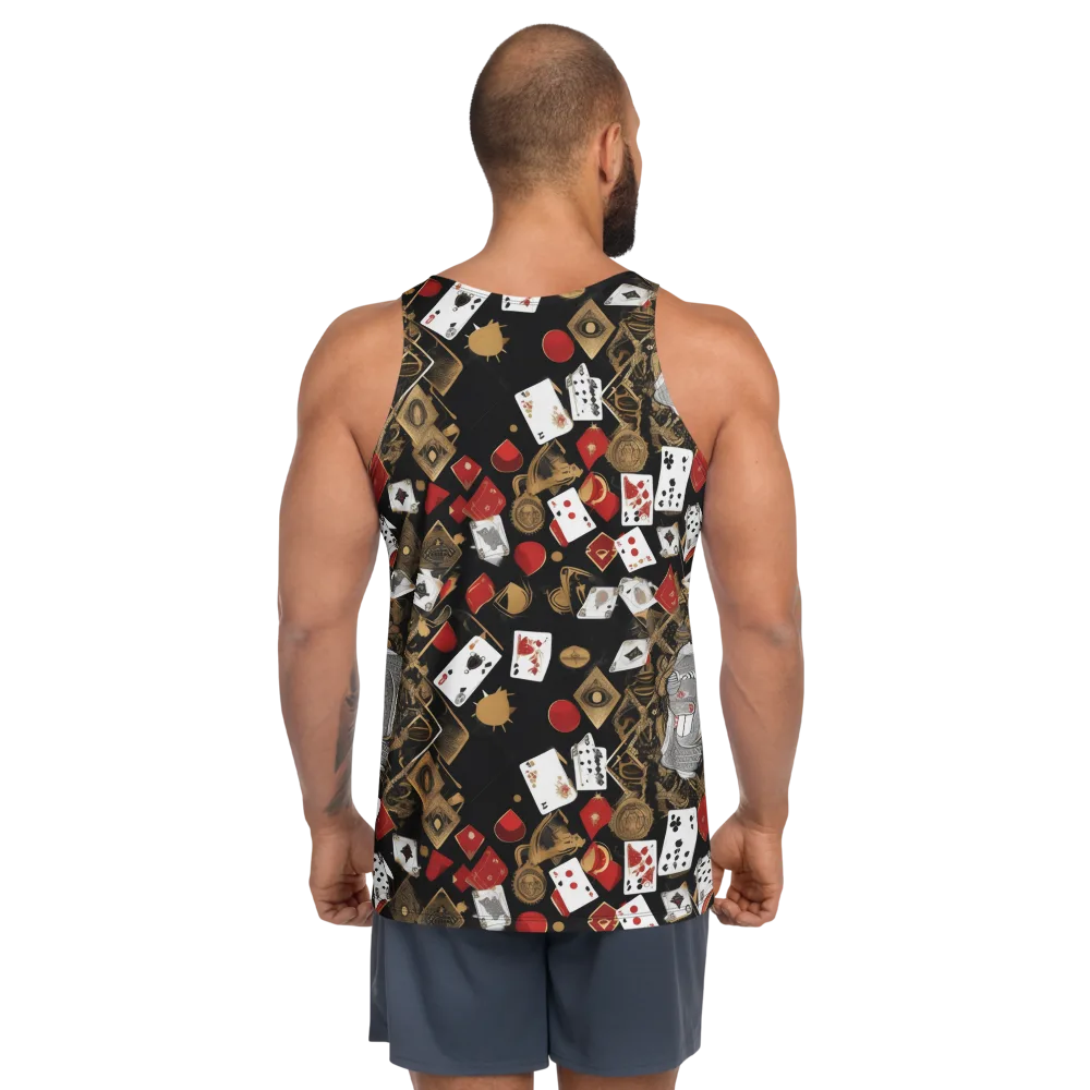 Gilded Gambit on Men's Tank Top — Back