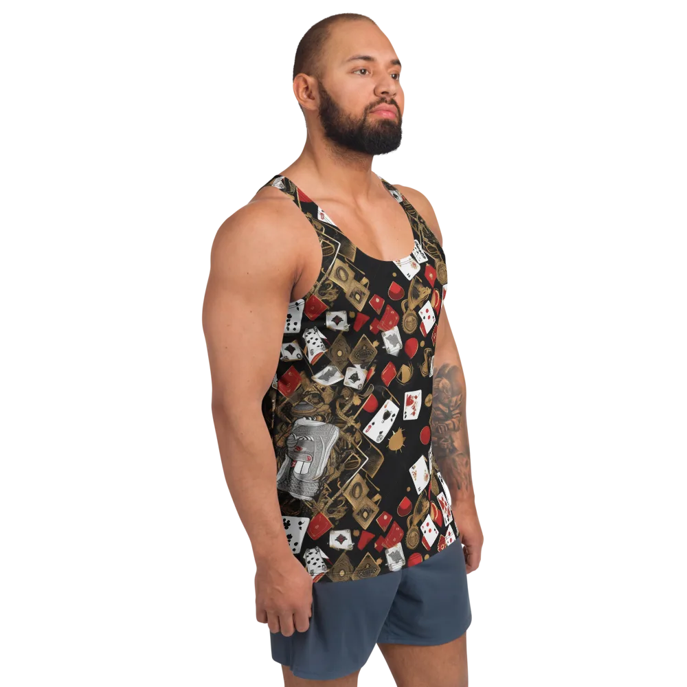 Gilded Gambit on Men's Tank Top — Right Front