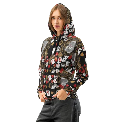 Gilded Gambit on a Cotton Hoodie