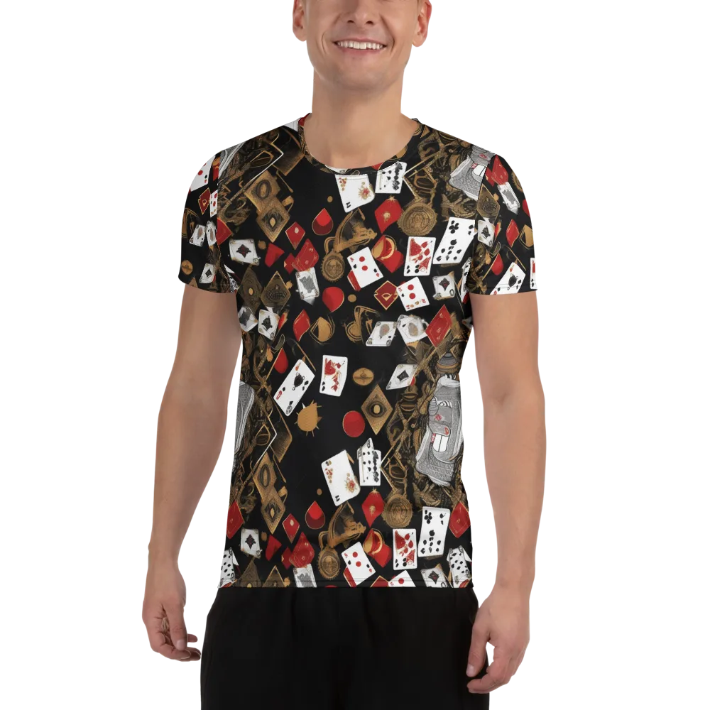 Gilded Gambit on Men's Athletic T-Shirt — Front