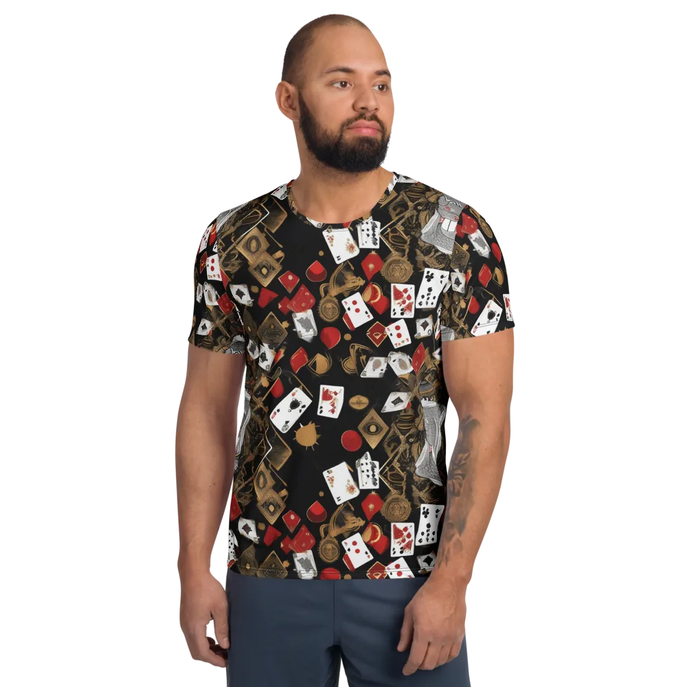 Gilded Gambit on Men's Athletic T-Shirt — Front