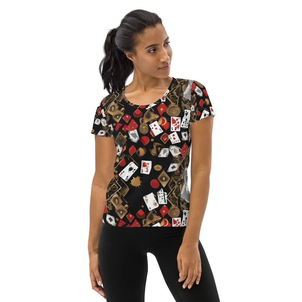 Gilded Gambit on Women's Athletic T-Shirt — Front