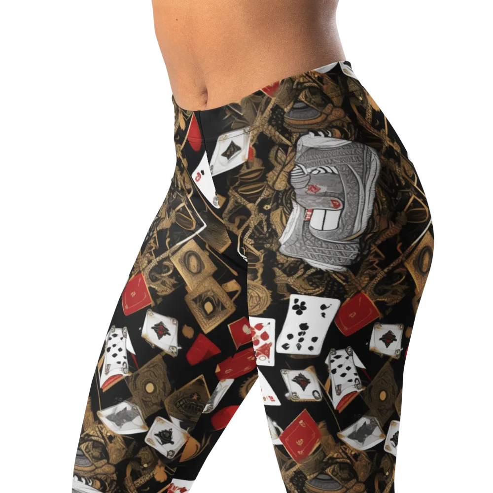 Gilded Gambit on Leggings — Left Front