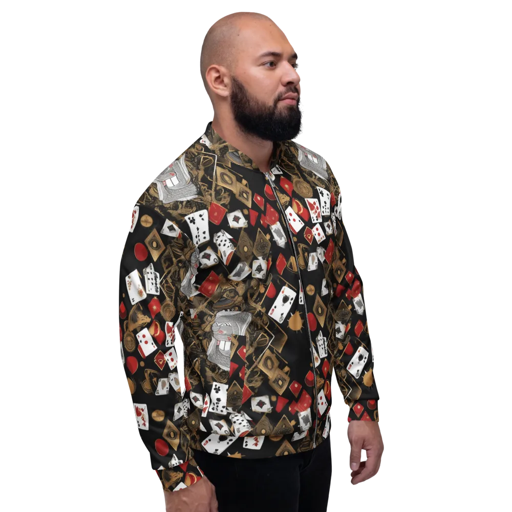 Gilded Gambit on Bomber Jacket — Right