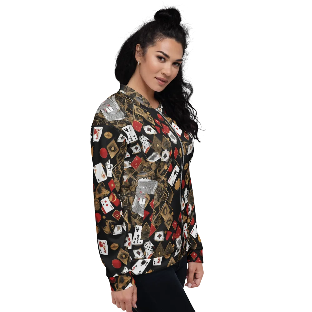 Gilded Gambit on Bomber Jacket — Right