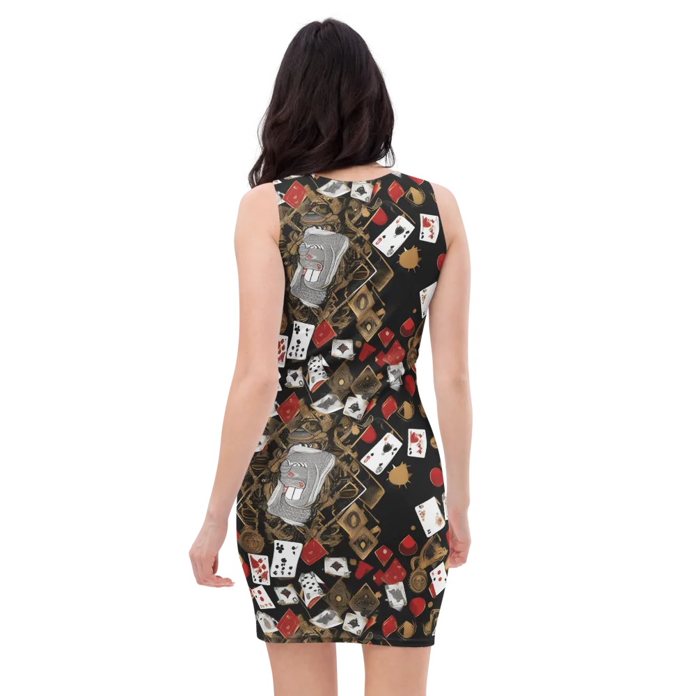 Gilded Gambit on Bodycon Dress — Back