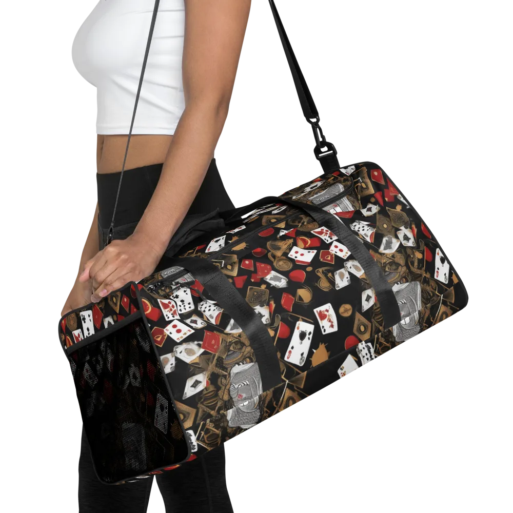 Gilded Gambit on Duffle Bag — Front