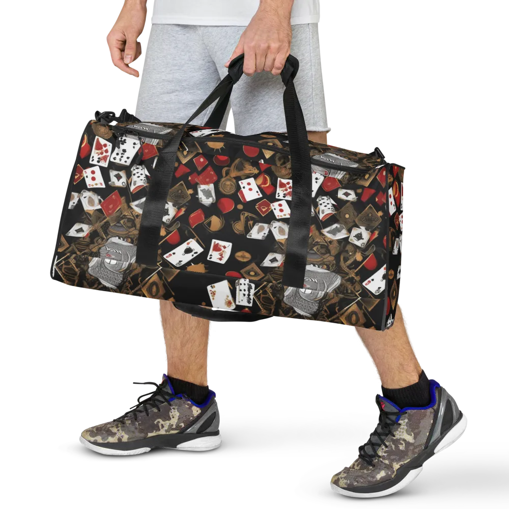 Gilded Gambit on Duffle Bag — Front