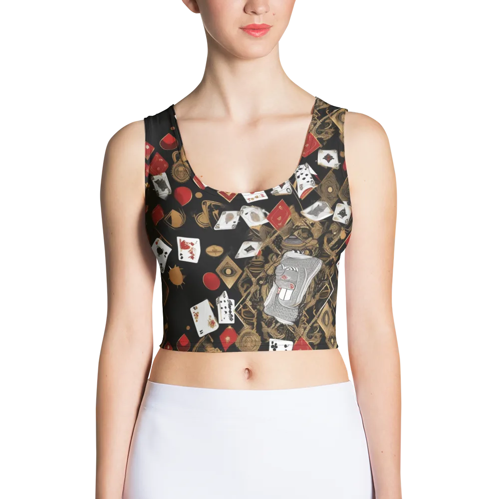 Gilded Gambit on Crop Top — Front