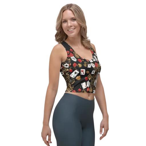 Gilded Gambit on a Crop Top