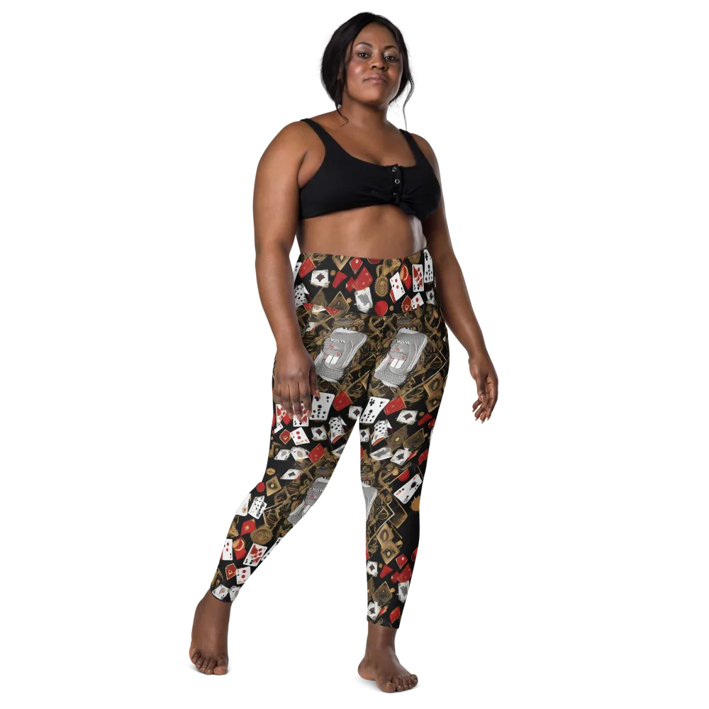 Gilded Gambit on Leggings with Pockets — Front