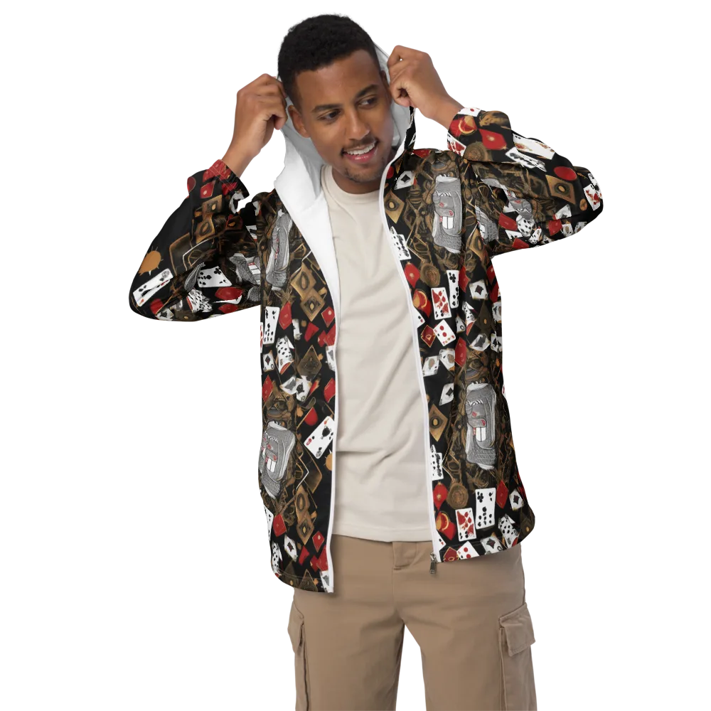 Gilded Gambit on Men's Windbreaker — Front