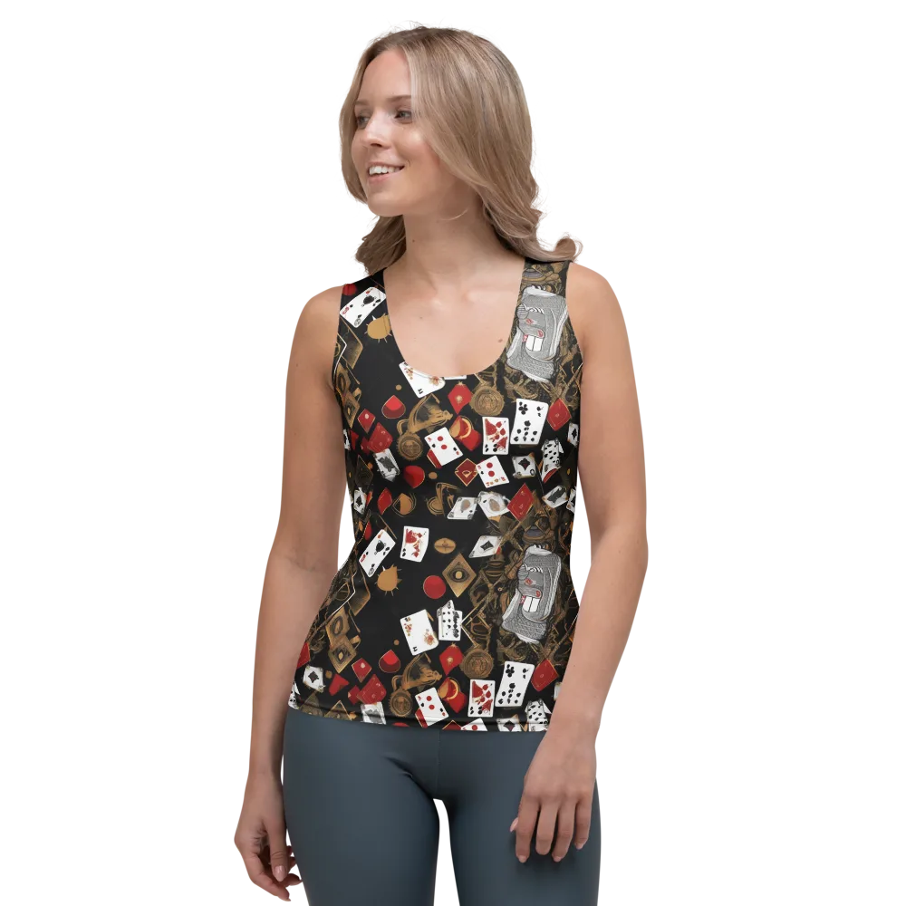 Gilded Gambit on Women's Tank Top — Front