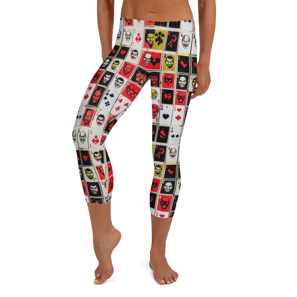 Devil’s Deck on Capri Leggings — Front