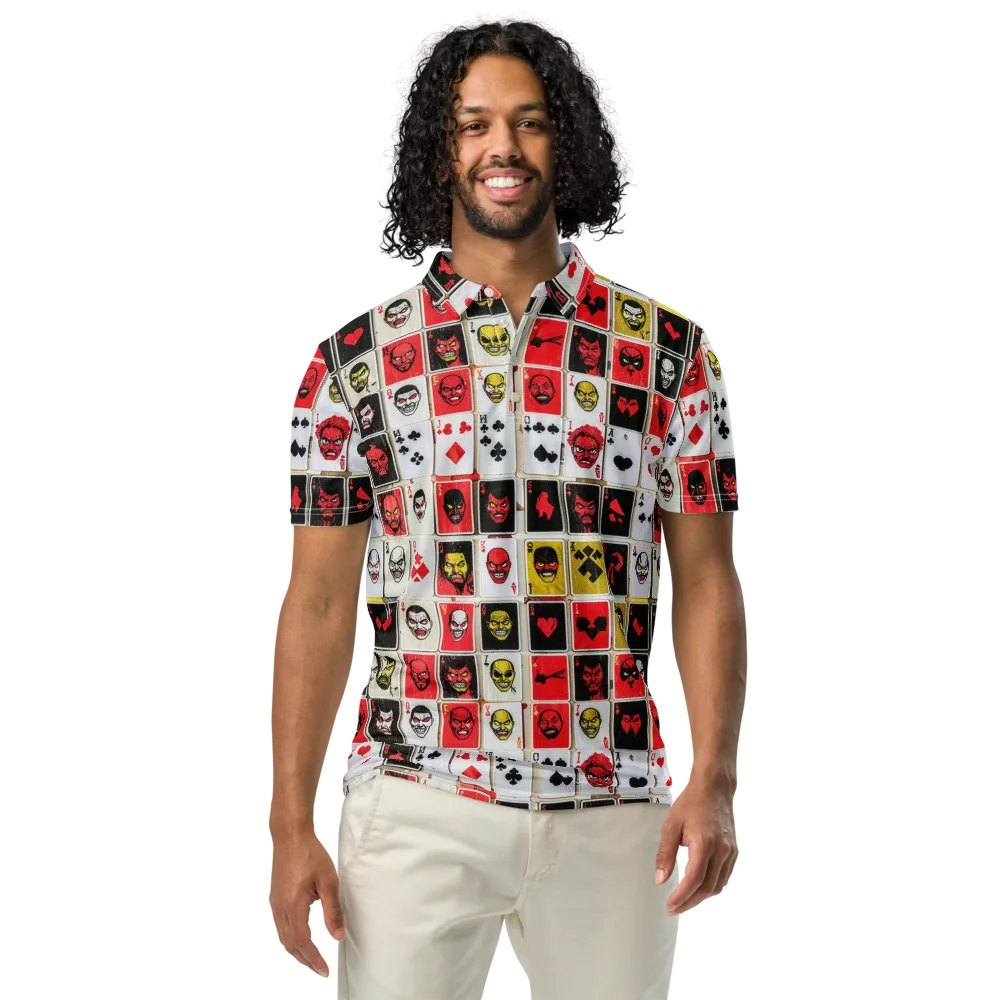 Devil’s Deck on Men's Slim Fit Polo Shirt — Front