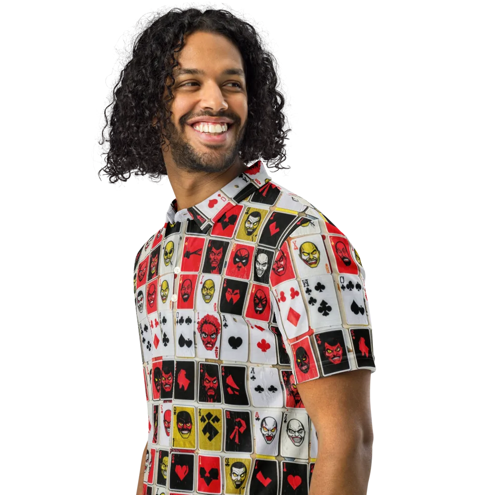Devil’s Deck on Men's Slim Fit Polo Shirt — Left Front