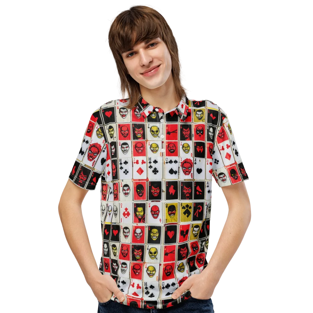 Devil’s Deck on Men's Slim Fit Polo Shirt — Front