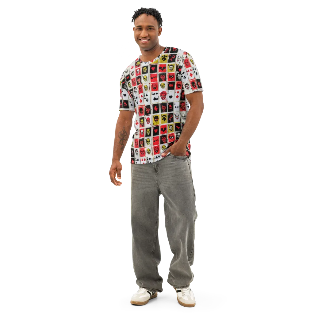 Devil’s Deck on Men's Cotton Crew Neck T-Shirt — Front