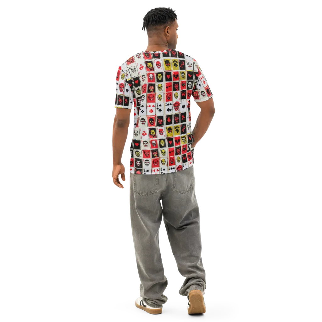Devil’s Deck on Men's Cotton Crew Neck T-Shirt — Back
