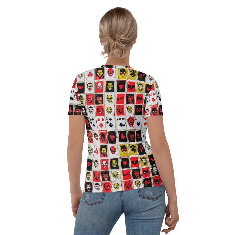 Devil’s Deck on Women's Crew Neck T-Shirt — Back