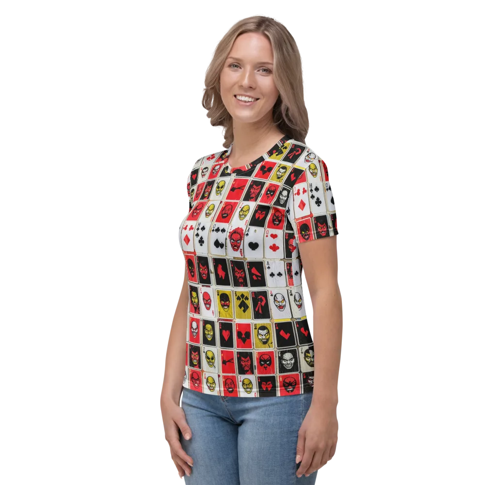 Devil’s Deck on Women's Crew Neck T-Shirt — Left