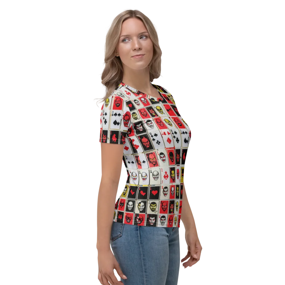 Devil’s Deck on Women's Crew Neck T-Shirt — Right