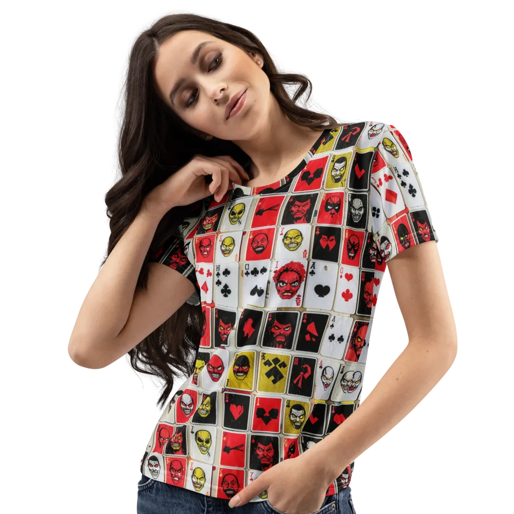 Devil’s Deck on Women's Crew Neck T-Shirt — Left Front