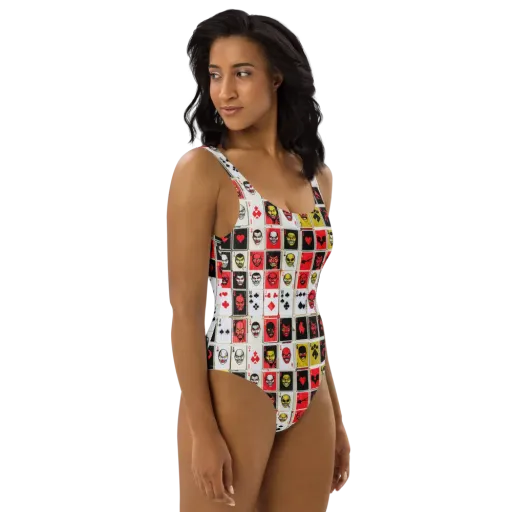 Devil’s Deck on a One-Piece Swimsuit