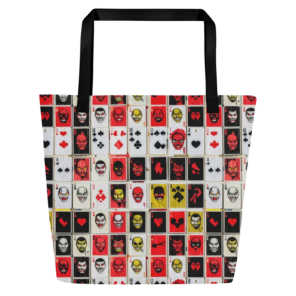 Devil’s Deck on Large Tote Bag W/ Pocket — Front
