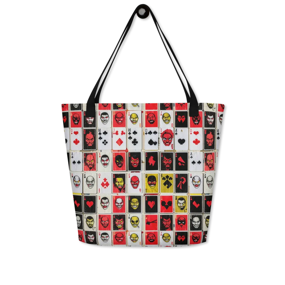 Devil’s Deck on Large Tote Bag W/ Pocket — Front