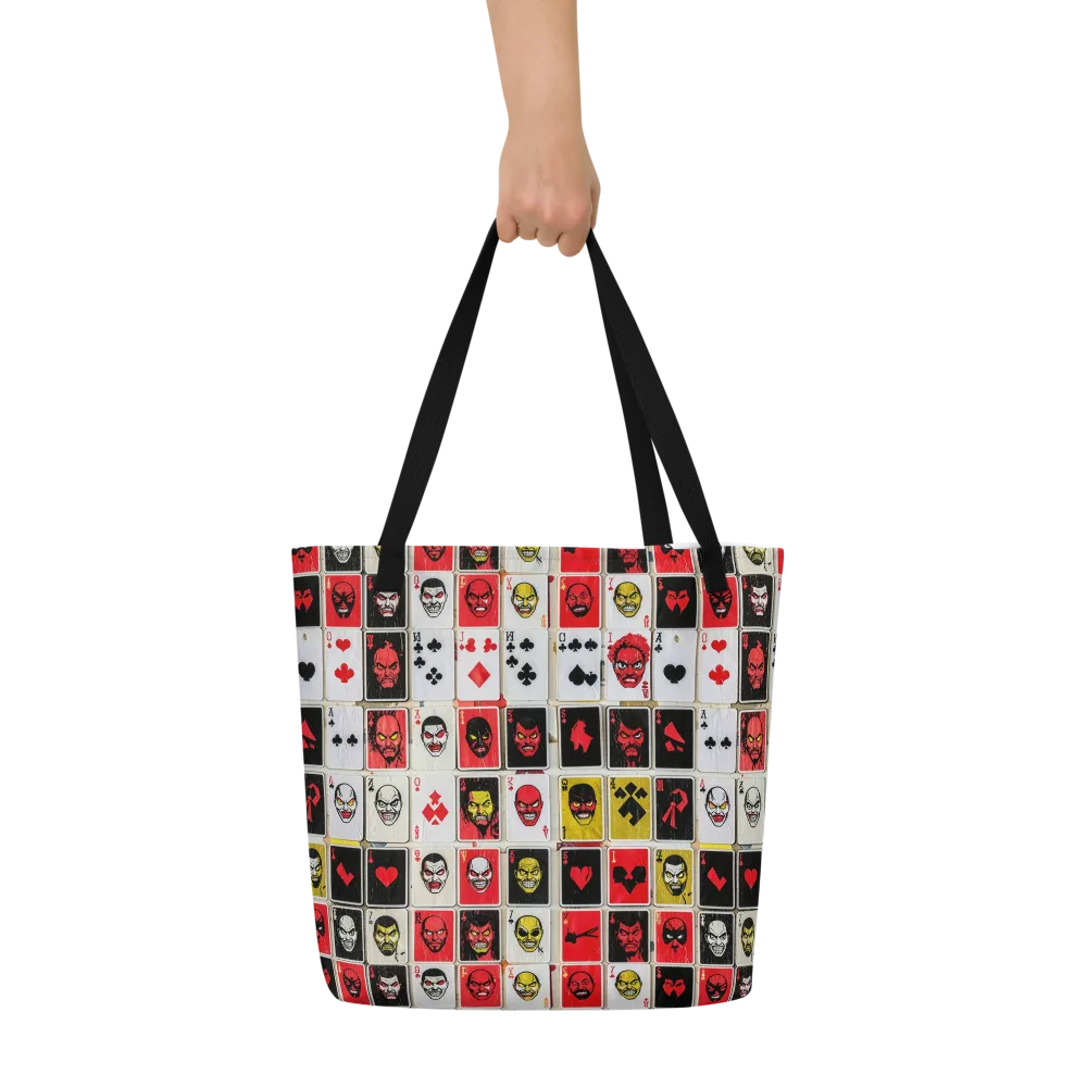 Devil’s Deck on Large Tote Bag W/ Pocket — Front